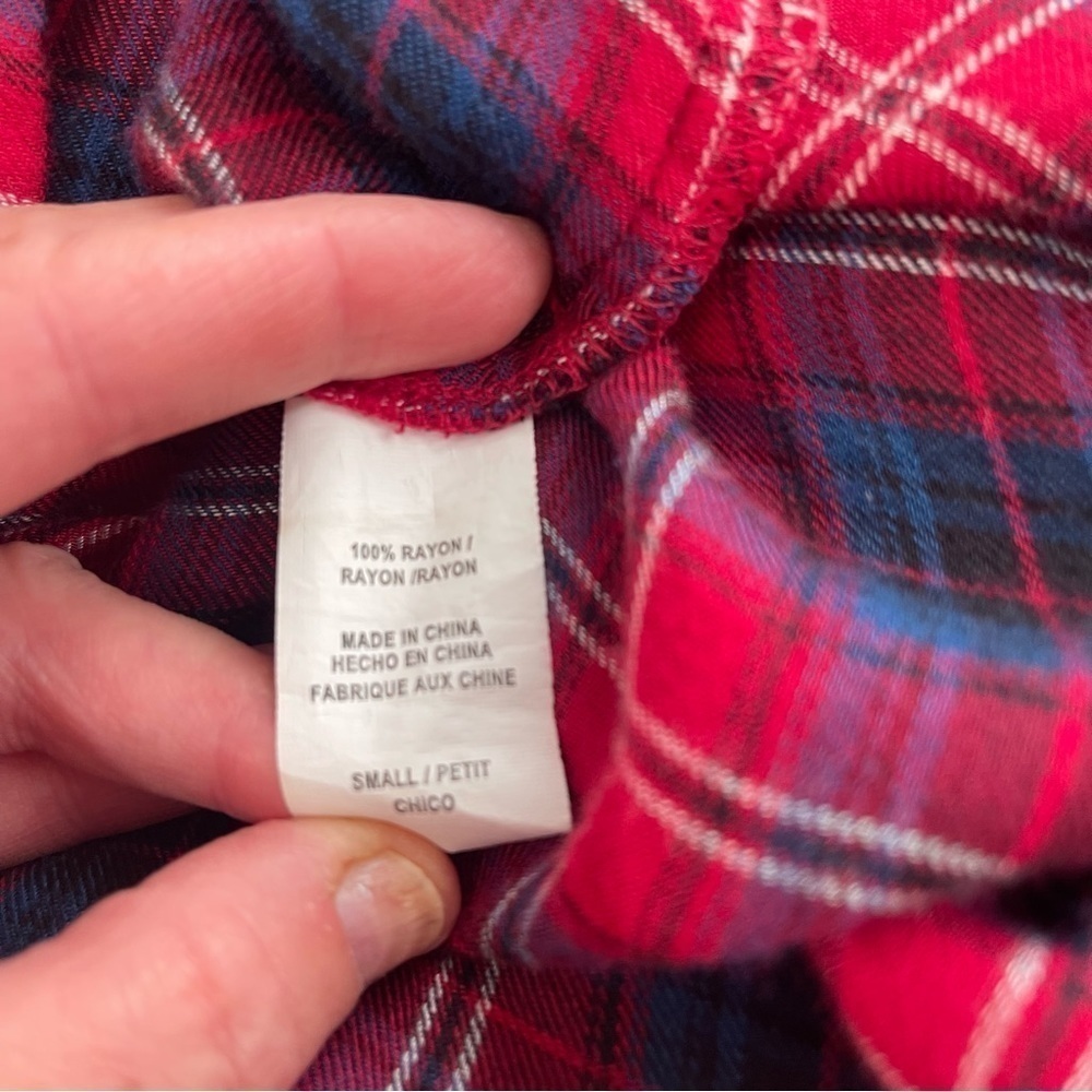Rails Plaid Short Sleeve Flannel Soft Top Size Small - Picture 10 of 10